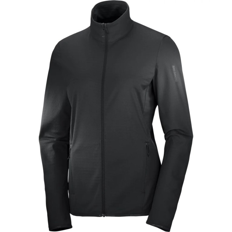 Black Salomon Essential Lightwarm Full Zip Women's Jackets | PH 27509R